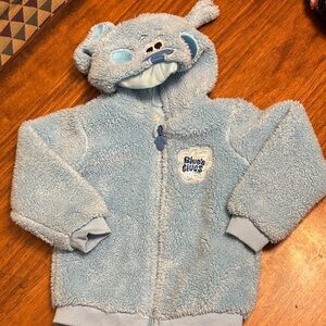 Blues Clues Cozy Blue Fleece Kids Hoodie with dog hood - 4T